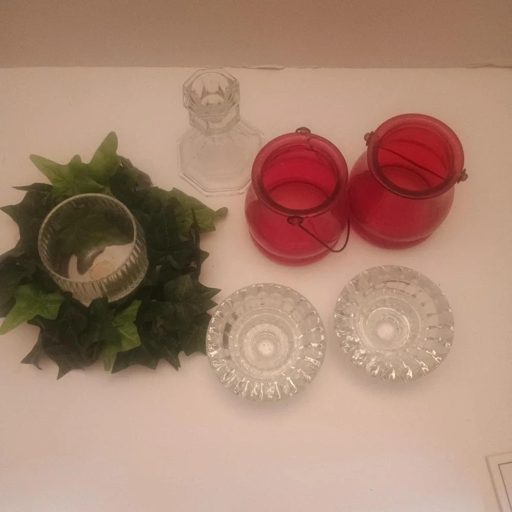 Lot Of 6 Small Candle Holders Various Type